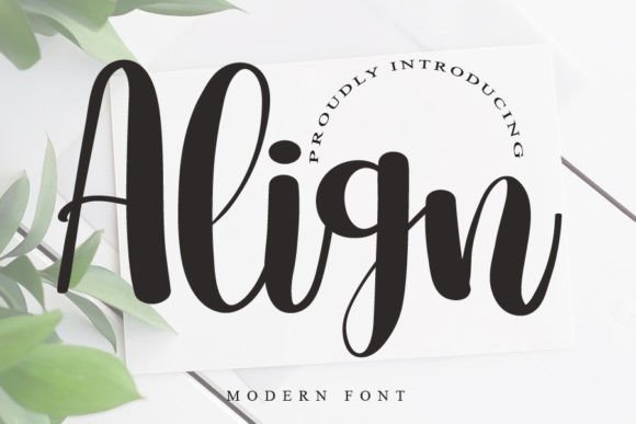 Align: A Luxurious Script Font for Web Design
