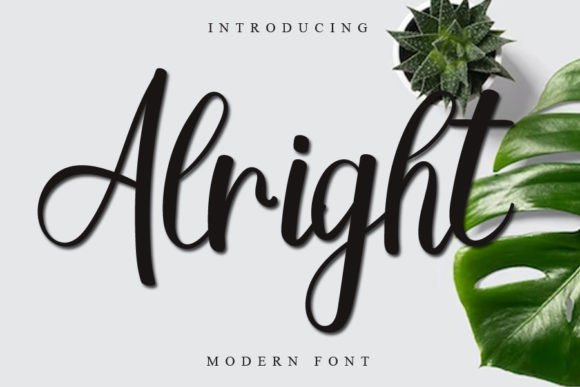 Alright Font: A Sweet Script for Editorial Design
