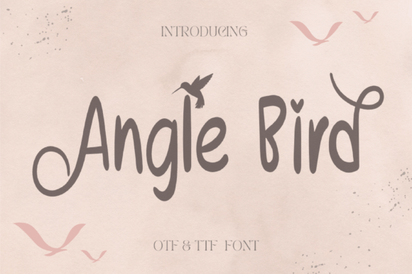 Angle Bird Font for Creative Projects