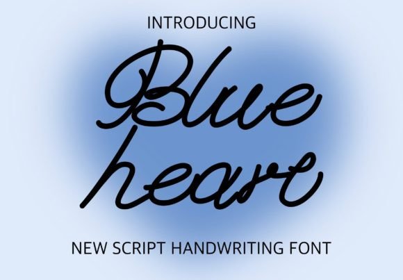 Blue Heart Font for Web Design