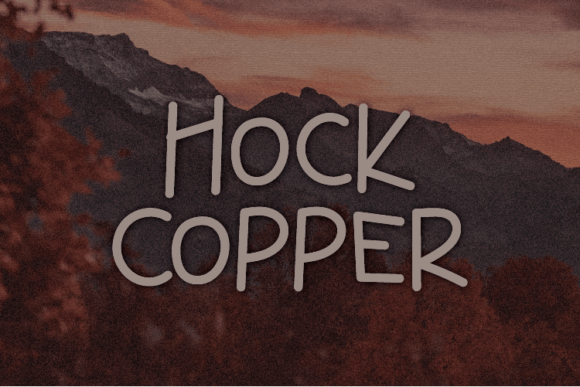 Hock Copper: A Handwritten Font for Editorial Grace